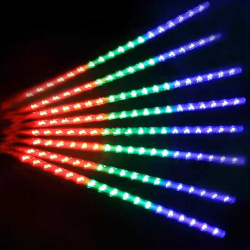 Led Meteor Shower Light String Outdoor Waterproof Lighting Project Starry Sky Light String Street Courtyard Solar Decorative Light - Image 1