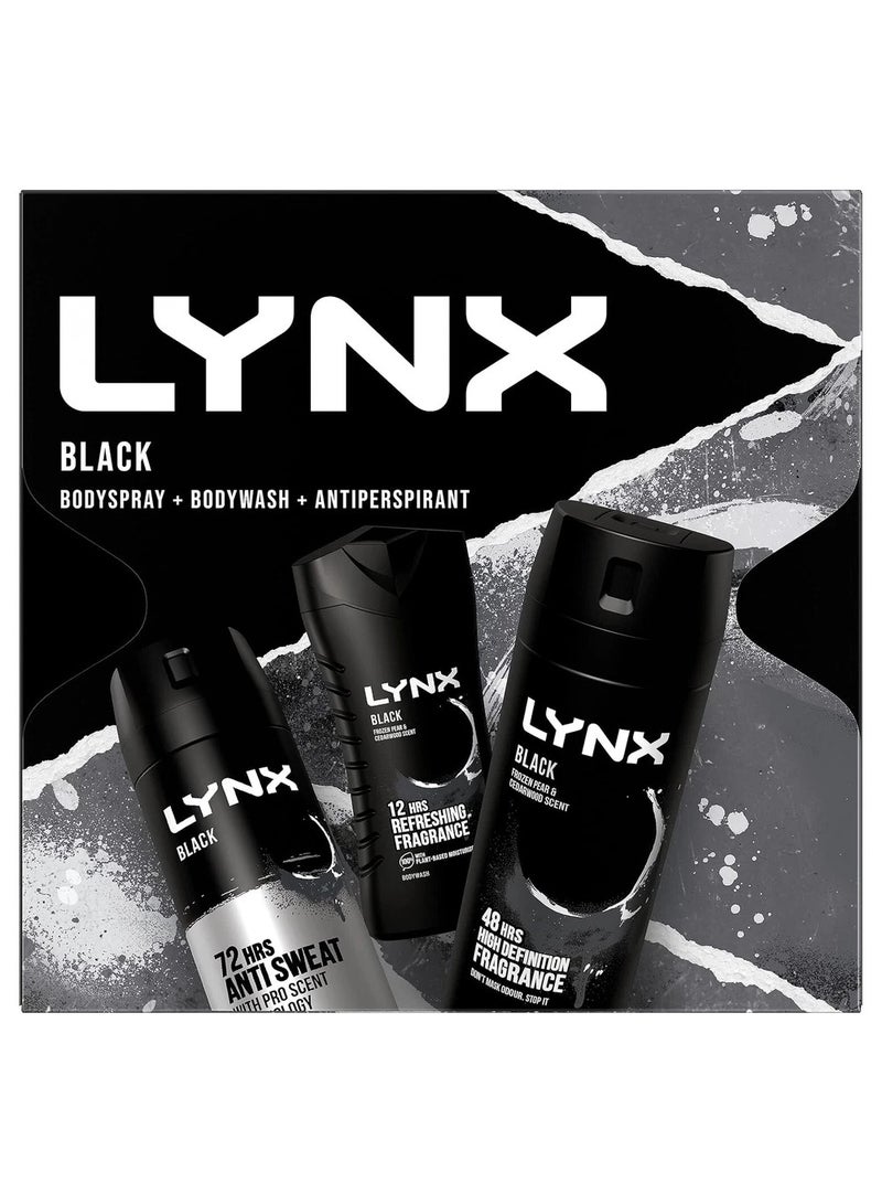 lynx مجموعة هدايا لينيكس ديو 3 قطع باللون الأسود - Image 2