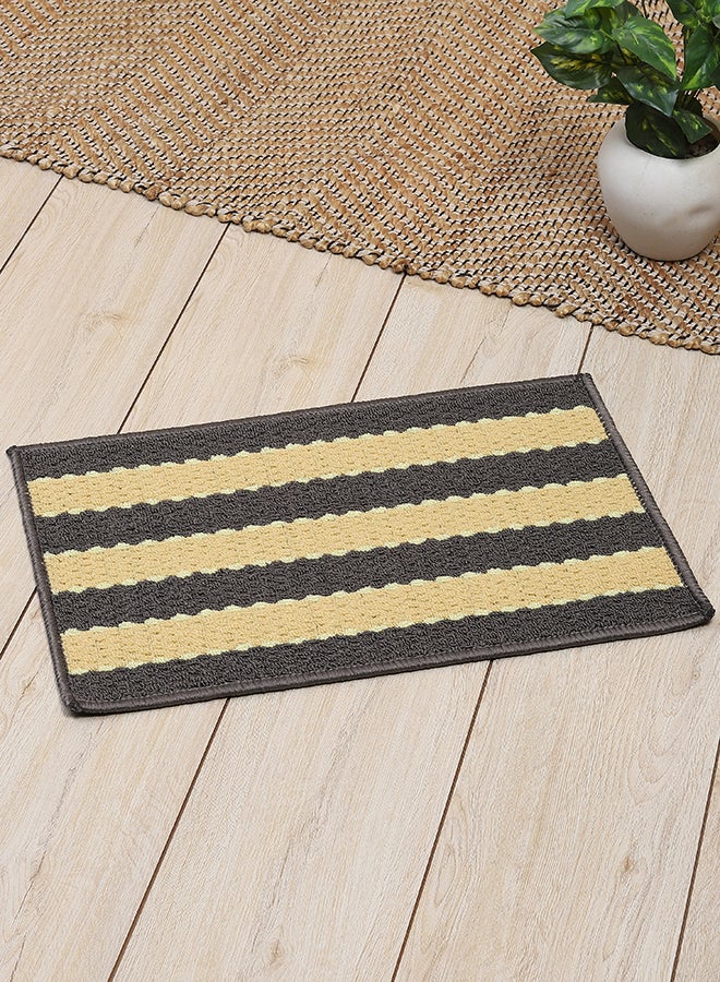 Status Contract Anti Slip Front Door Mat | Living Room Rug for Entrance Doors (Yellow Lines),38 x 58 Cm - Image 1