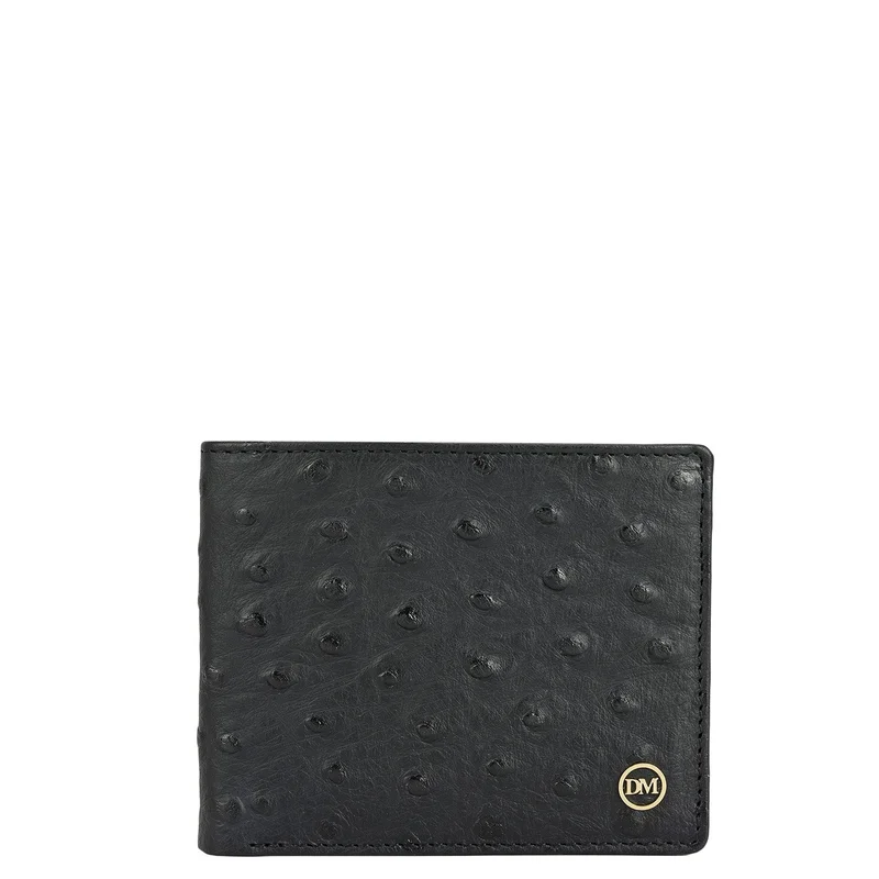 Da Milano Black Bifold Leather Mens Wallet