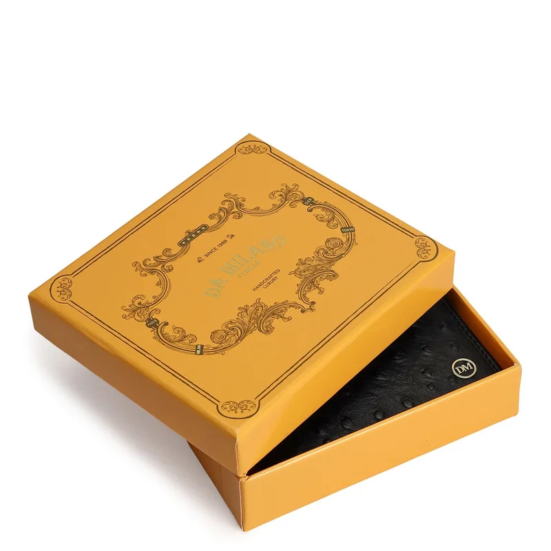Da Milano black Black Bifold Leather Mens Wallet for Men | Best Price UAE