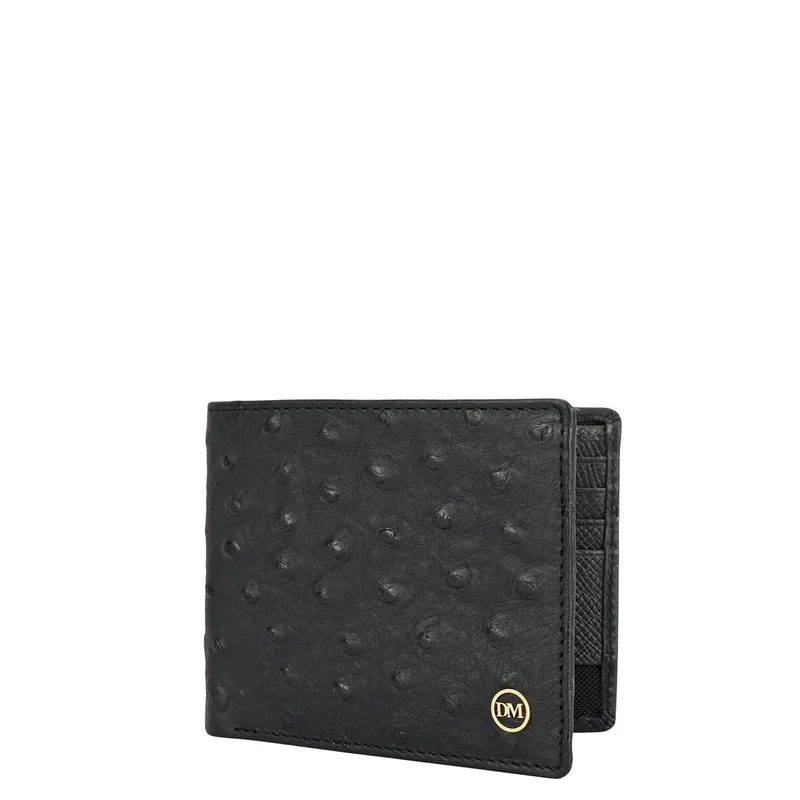 Da Milano black Black Bifold Leather Mens Wallet for Men | Best Price UAE