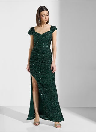 Shimmer Dress With Slit - pzsku/Z2C51F4D6D5C0C67AD95BZ/45/_/1737721833/6161b612-4b47-4f36-a72f-ce39e79875c0