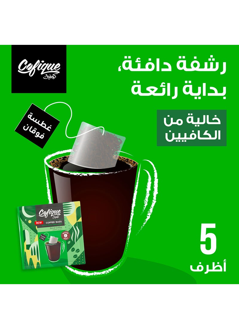 Cofique Decaf Coffee 5 Bags 35g - Image 2