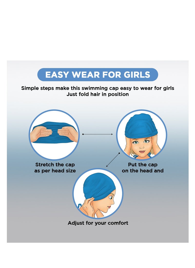 ENDLESS  Comfortable Silicon Swimming Cap with Ergonomic Ear Pockets | Fully Elastic Waterproof Cap for Long and Short Hair with Thicker Edge | For Women and Men  - Image 5