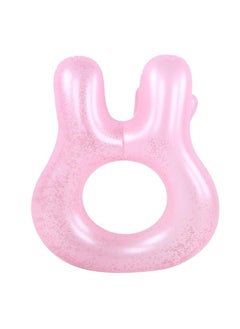 NIBEMINENT Sequin Pink Rabbit Swimming Tube Ring Floating Circles Cute Shape for Girl Baby Children70cm  - Image 4