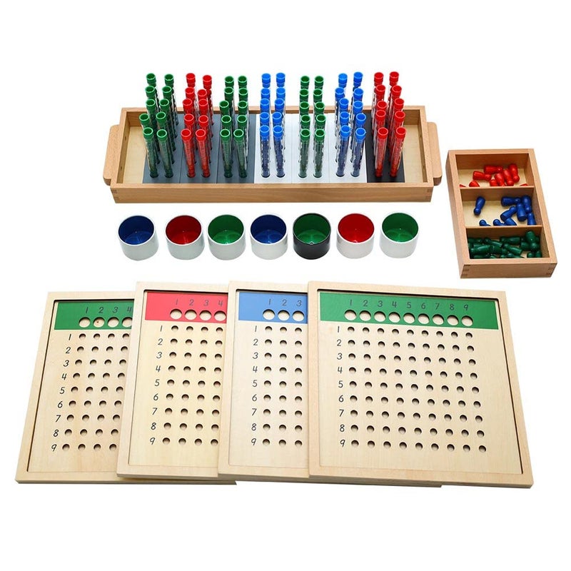 Kghios Montessori Long Division Board Test Tube Division GroupMontessori Math Toys Materials for ToddlersMathematics Teaching Aids Materials Baby Preschool Learning Education Toys - Image 3