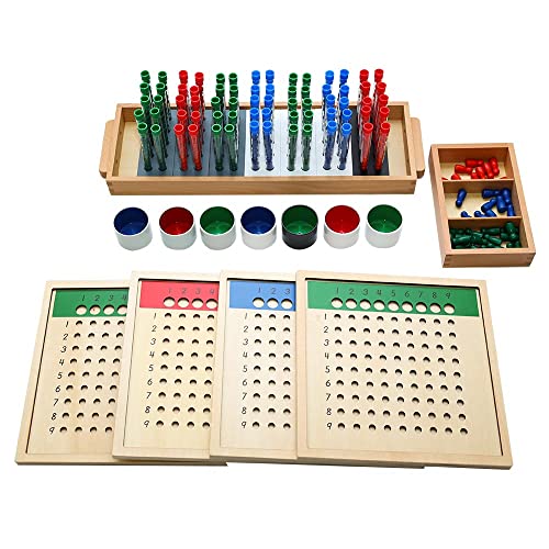 Kghios Montessori Long Division Board Test Tube Division GroupMontessori Math Toys Materials for ToddlersMathematics Teaching Aids Materials Baby Preschool Learning Education Toys - Image 1