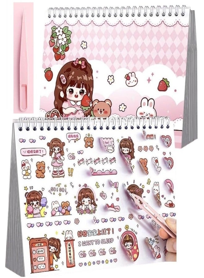 FAMOUS QUALITY Stickers Book - 1000+ Stickers of Cute Japanese Style Girls - Self-Adhesive, Waterproof Aesthetic for Kids, Scrapbooking, DIY Projects - Image 1
