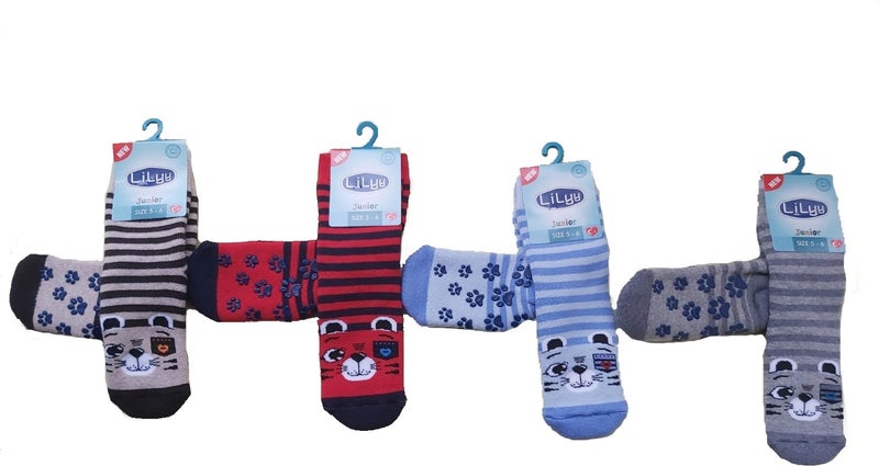 Lilyy Baby & Kids Socks Lilyy 6 Double Sole Non-Slip Towel Socket Socks