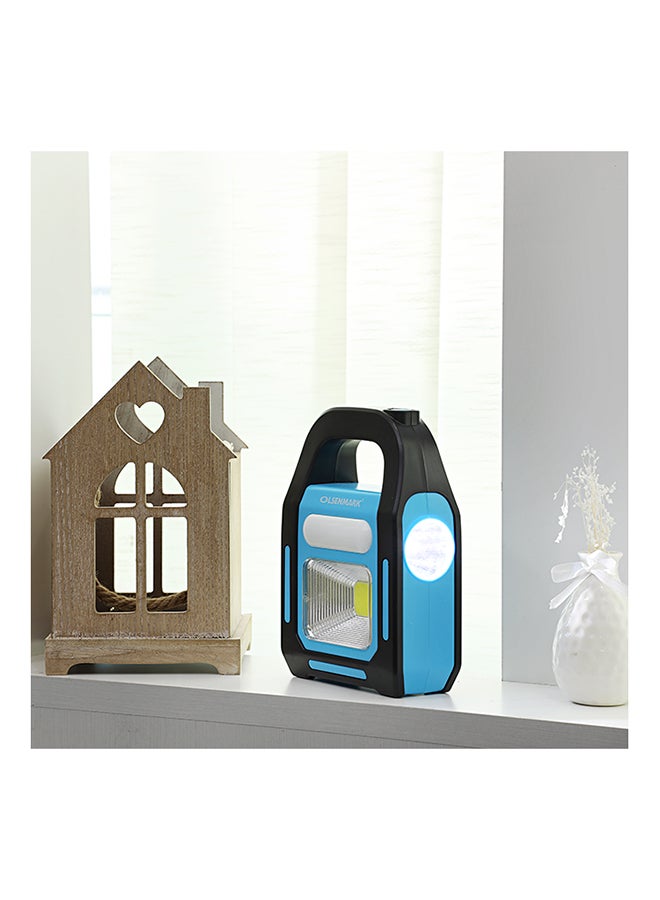 Olsenmark Multi-Function Emergency Light with Solar Panel, 3 Lights Source, Power Bank Function and Perfect for Indoor and Outdoor Use Blue/Black - Image 2