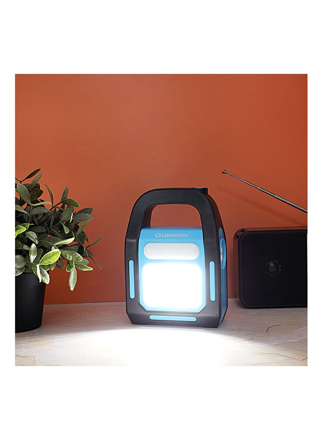 Olsenmark Multi-Function Emergency Light with Solar Panel, 3 Lights Source, Power Bank Function and Perfect for Indoor and Outdoor Use Blue/Black - Image 3