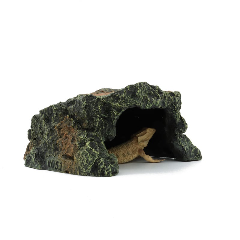 JIHAQUA Reptile Rock Hide Cave, Aquarium Habitat Decor Rock Tortoise Hideout for Lizards, Turtles, Reptiles, Amphibians, Fish - Image 5