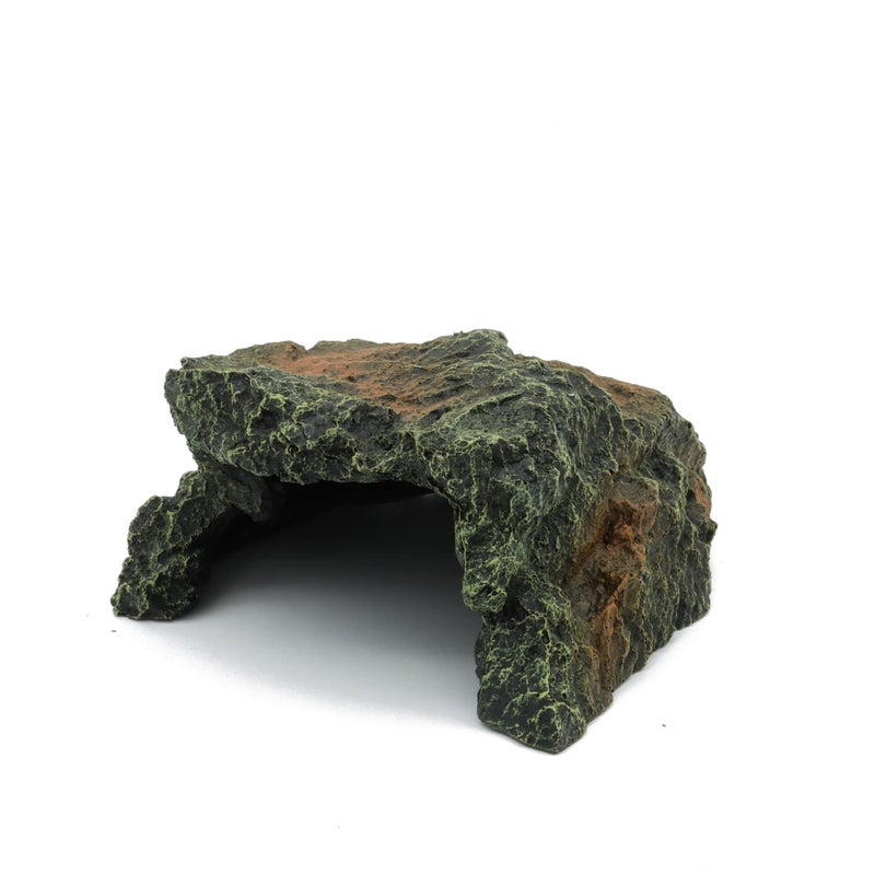 JIHAQUA Reptile Rock Hide Cave, Aquarium Habitat Decor Rock Tortoise Hideout for Lizards, Turtles, Reptiles, Amphibians, Fish - Image 1
