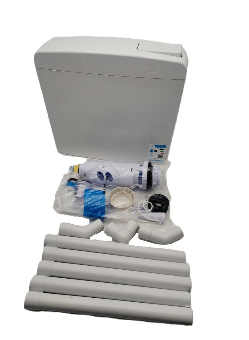 Arabic siphon, fully ceramic, white color, which gives it durability and high resistance to corrosion and shocks. - Image 2