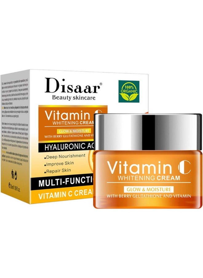 Disaar Face Care Vitamin (C) Hyaluronic Acid Whitening Cream 50ml  - Image 1