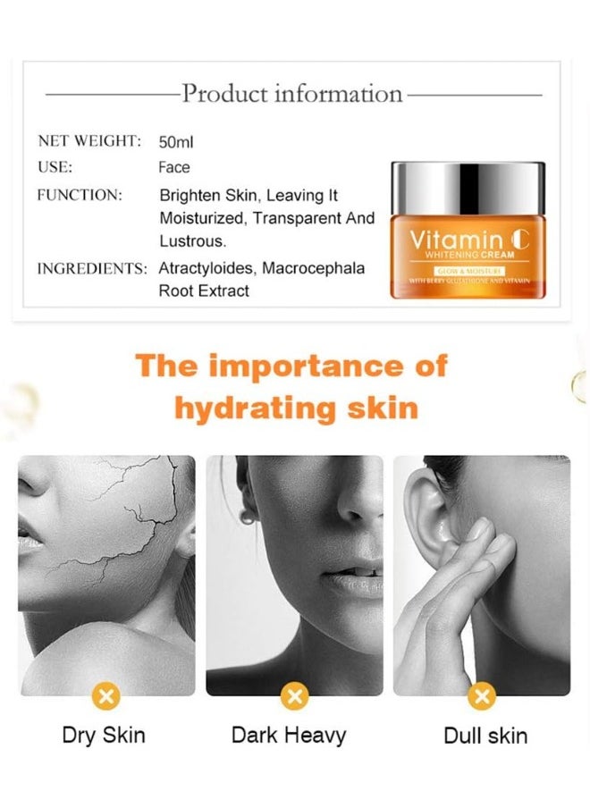 Disaar Face Care Vitamin (C) Hyaluronic Acid Whitening Cream 50ml  - Image 4