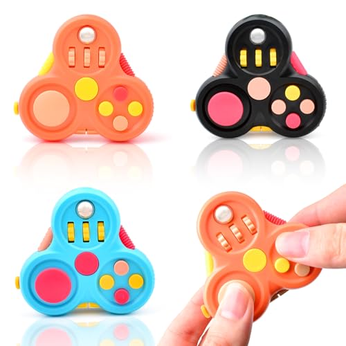 Yrissmiss Fidget Toys for Adults Easter Basket Stuffers for Boys Girls Teens 3PCS Fidget Pad Sensory Toys Stress Relief Cube Clicker ControllerADHD Autism Fidget Spinner for Office Desk Travel Games - Image 1
