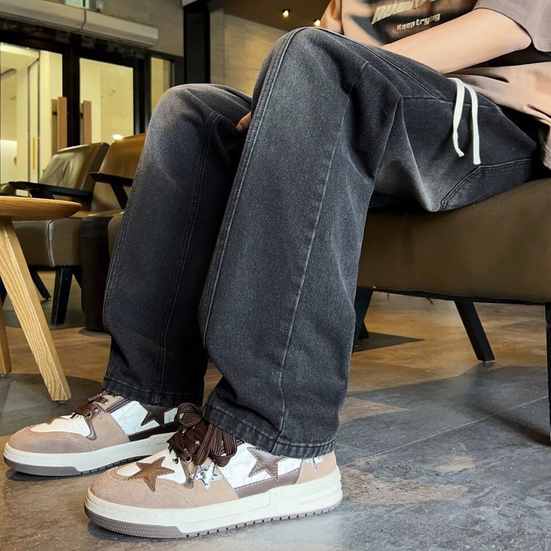 Unisex Classic Denim Jeans Loose Fit Daily Outdoor Wear - Image 2
