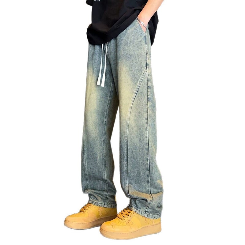 Unisex Classic Denim Jeans Loose Fit Daily Outdoor Wear - Image 3