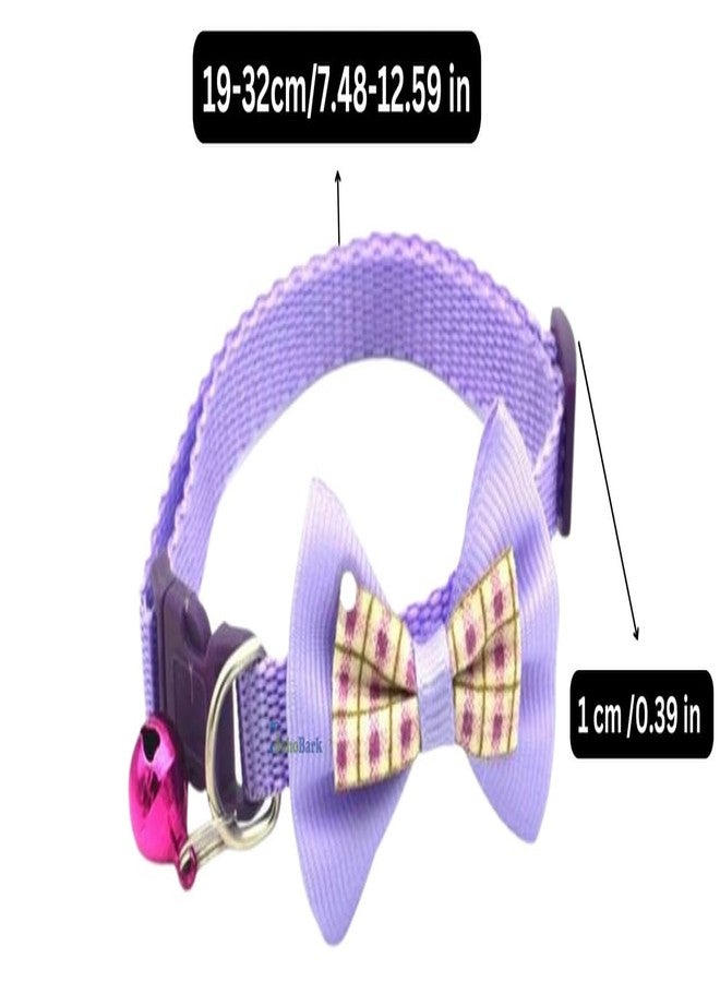 BohoBark Adjustable Cat Collars with Bow Tie and Bell Adjustable Or Certain Necktie Collar for Kitten Cat Pack of 2 Pcs - Image 5