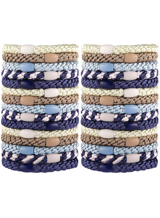 Funtopia Hair Ties For Thick Hair Funtopia 30 Pcs Hair Tie Bracelet Ponytail Holders High Elastic Sports Hair Ties For Girls And Women Hair Accessories Mixed Color - Image 1