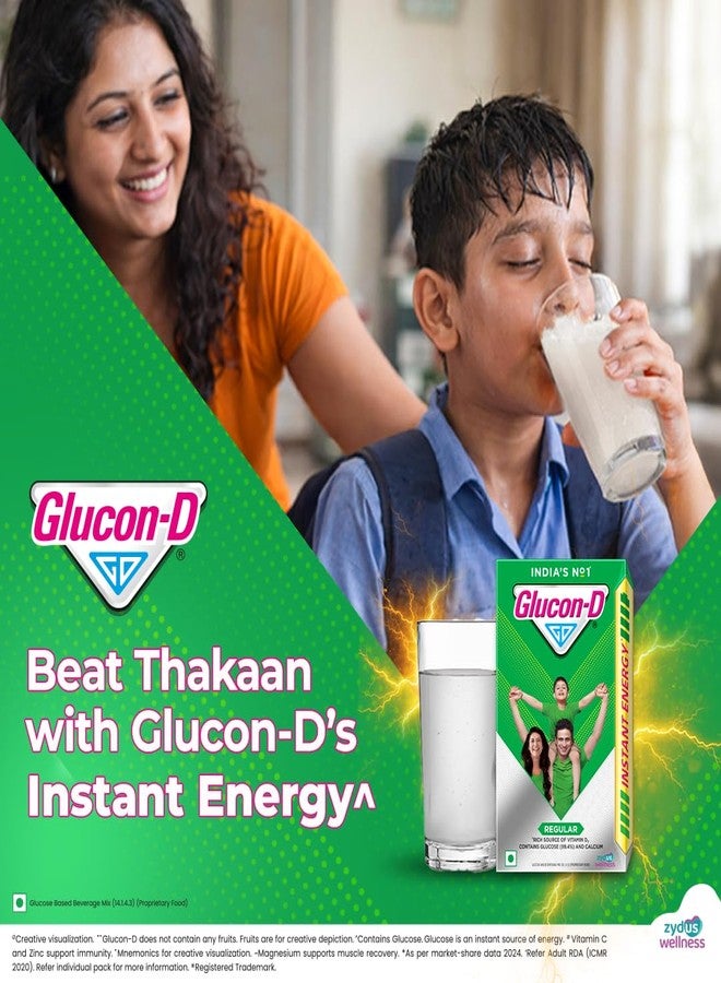 Glucon-D Regular with 3 Benefits of Energy, Recovery, and Immunity, Refill 450 g ( Get 50 g Extra Free ) - Image 4