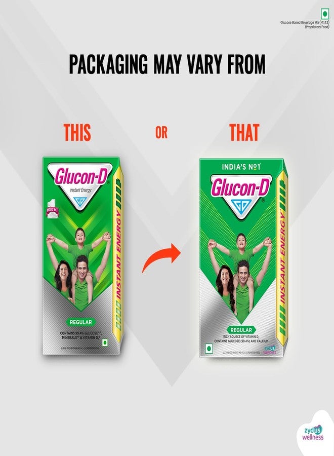 Glucon-D Regular with 3 Benefits of Energy, Recovery, and Immunity, Refill 450 g ( Get 50 g Extra Free ) - Image 3