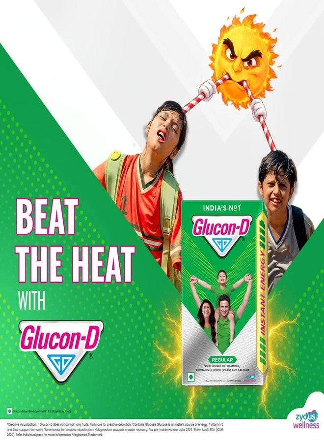Glucon-D Regular with 3 Benefits of Energy, Recovery, and Immunity, Refill 450 g ( Get 50 g Extra Free ) - Image 5