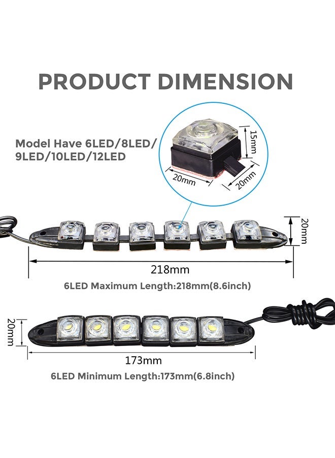 MUNTAQI 2-Piece 6 LED DRL Headlight Lamp - Image 2