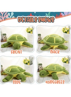MAGIC VAULT Sea Turtle Stuffed Animal - 40cm Green Soft Plush Turtle Pillow, Large Plush Sea Turtle Toy for Kids, Girls, Boys - Cute Turtle Gifts for Mother's Day, Valentine, Birthday, Nursery, or Home Dec  - Image 4