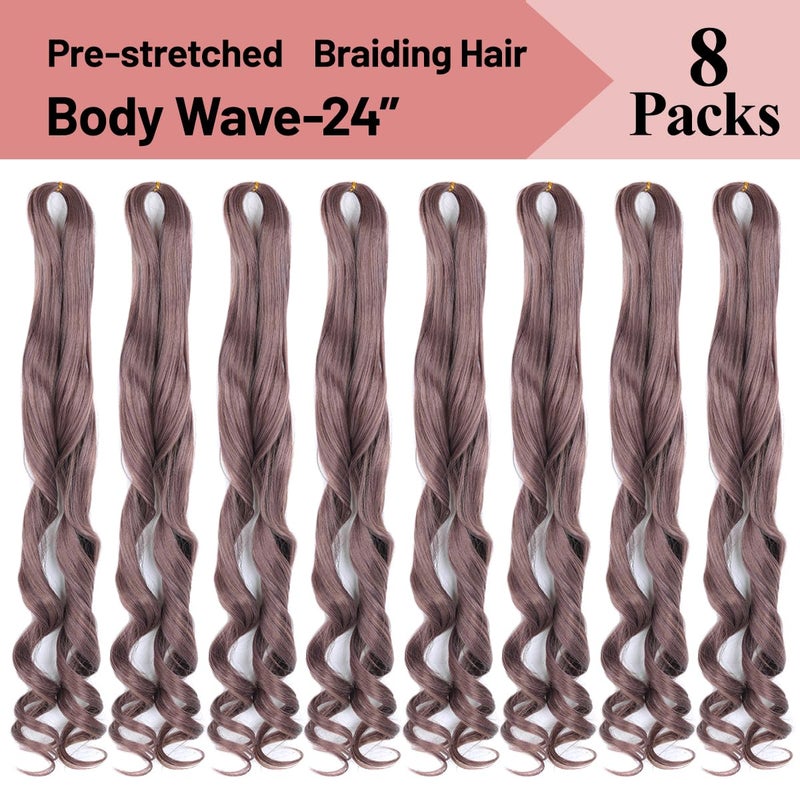 Luoyudu French Curl Braiding Hair Spanish Curly Braiding Hair for Box Braids 8 Packs Bouncy Curly Crochet Hair 24 inch Pre Stretched Synthetic Hair Extensions(Pack of 8,#BT01) - Image 4