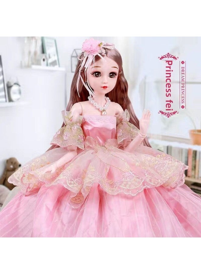 60 Centimeter Oversized Doll Set Little Girl Princess Play House Children's Birthday Gift Box Toys Wholesale-Color:Fia (Blink) 60cm-Height:20 Joints-ordinary Version -36 Gift Package 3-gift Box - Image 1