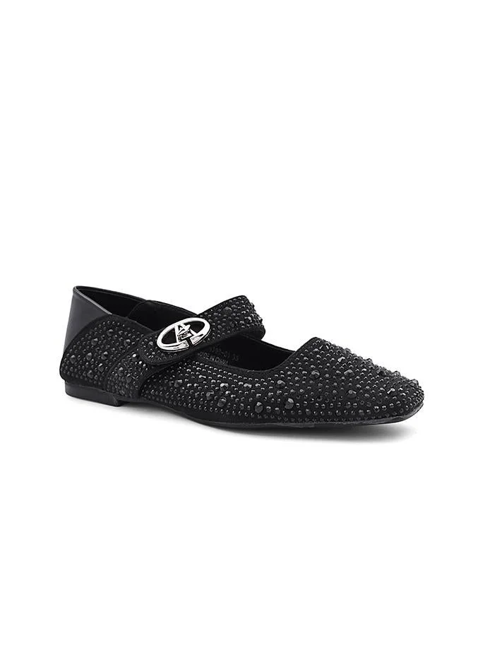 Cuple Cuple Embellished Strap Ballerina Flats