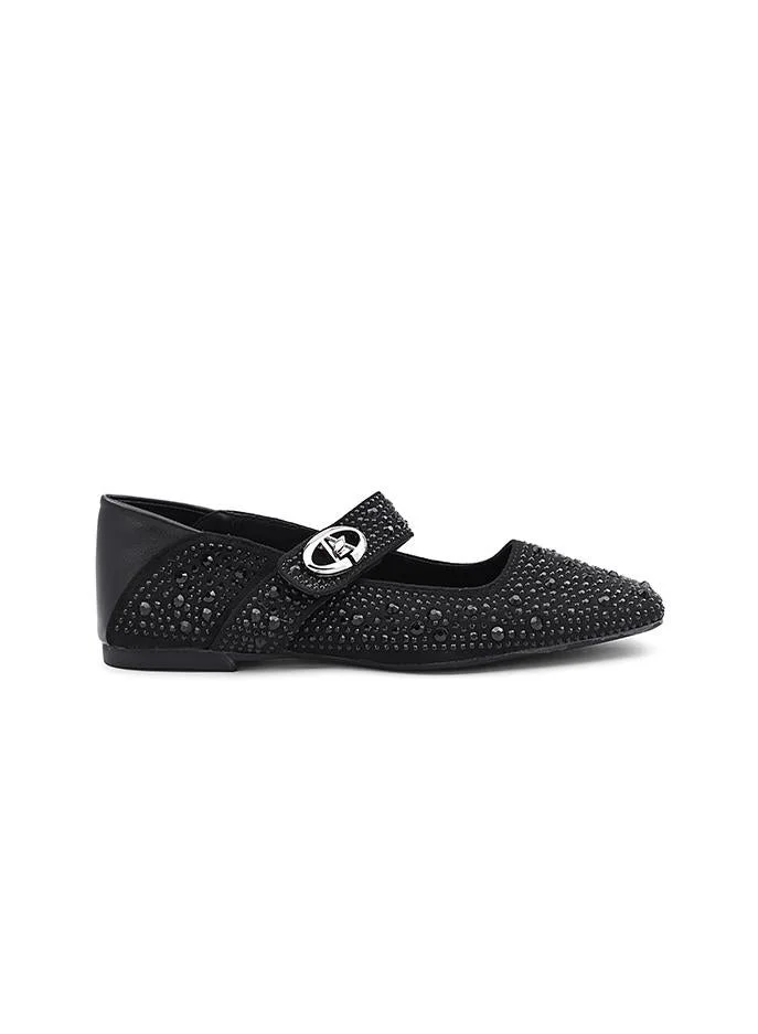 Cuple Cuple Embellished Strap Ballerina Flats
