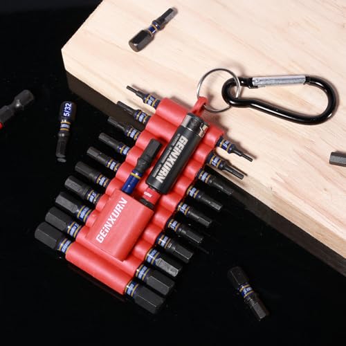 Geinxurn Impact Hex Screwdriver Bits Set,22 Pcs Magnetic Metric S2 Steel Multi Insert Power Bit Tips with Organizer Sleeve and Storage Strip - Image 3