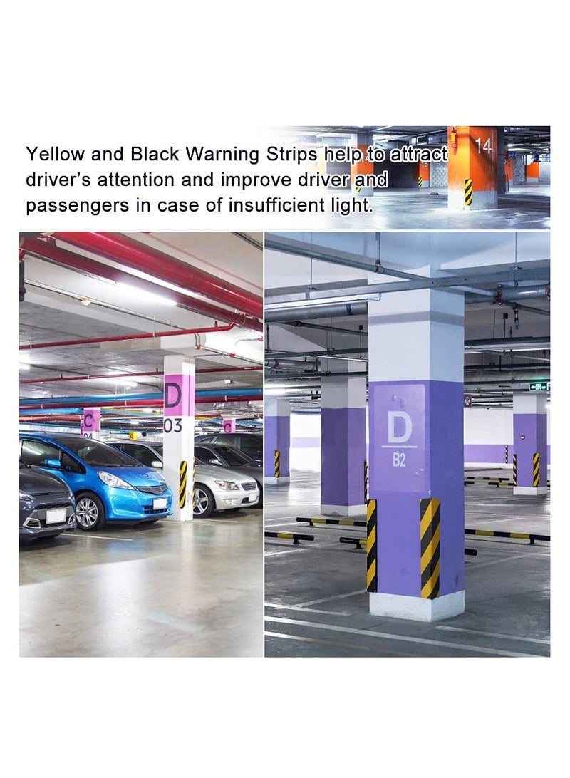 Bumpers Protectors for Garage, Safety Warning Foam Bumper Pad, 4 Pcs Wall Guard Bumper Protector Self-Adhesive Corner Guards with Yellow and Black Color, Protect Your Car in Garage - Image 4