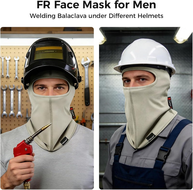 Fullsheild فولشيلد FR قناع بالاكلافا مقاوم للهب للوجه NFPA2112 الفئة 2 غطاء رأس للحام والصيد والعسكري مقاس واحد - Image 3