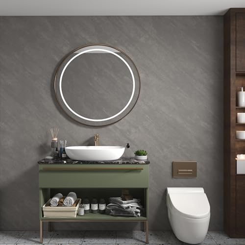 3yecao 161181 Large Size Thick Grey Concrete Wallpaper Peel and Stick 3D Waterproof Gray Concrete Contact Paper Vinyl Matte Textured Cement Wall Stickers for Bedroom Bathroom Office Room Walls - Image 3