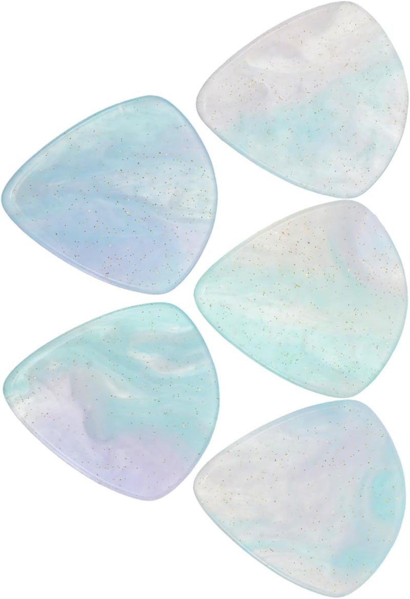 Milisten 5pcs Heart Shaped Resin Guitar Picks Thin Plectrums for Electric Acoustic and Bass Instruments Comfortable Grip for Enhanced Performance and Stability - Image 1