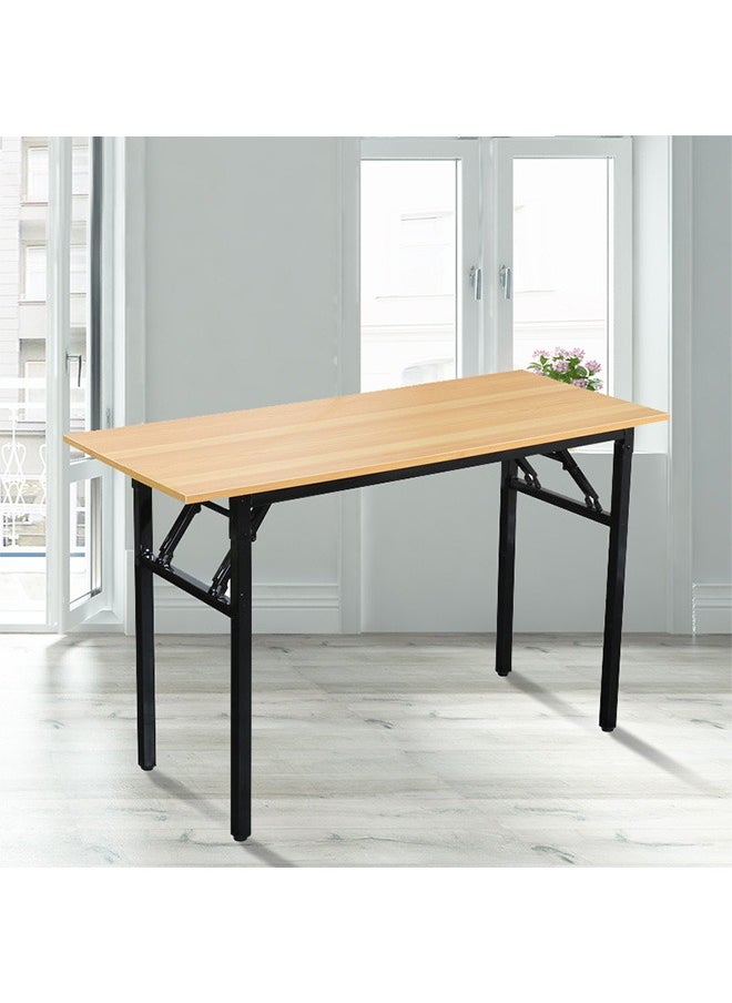 Yolu - Foldable Table for Home Office,  Study Writing Desk with Adjustable Height Legs - Image 1