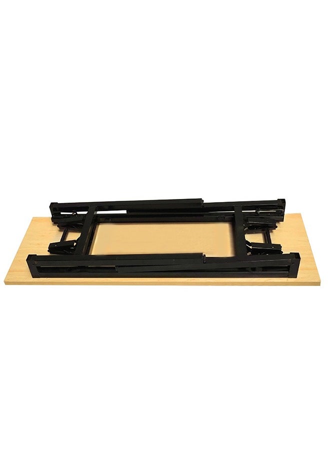 Yolu - Foldable Table for Home Office,  Study Writing Desk with Adjustable Height Legs - Image 1