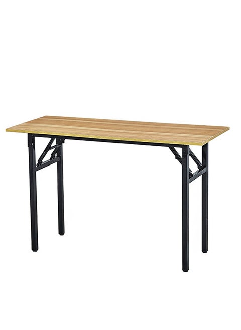 Foldable Table for Home Office,  Study Writing Desk with Adjustable Height Legs