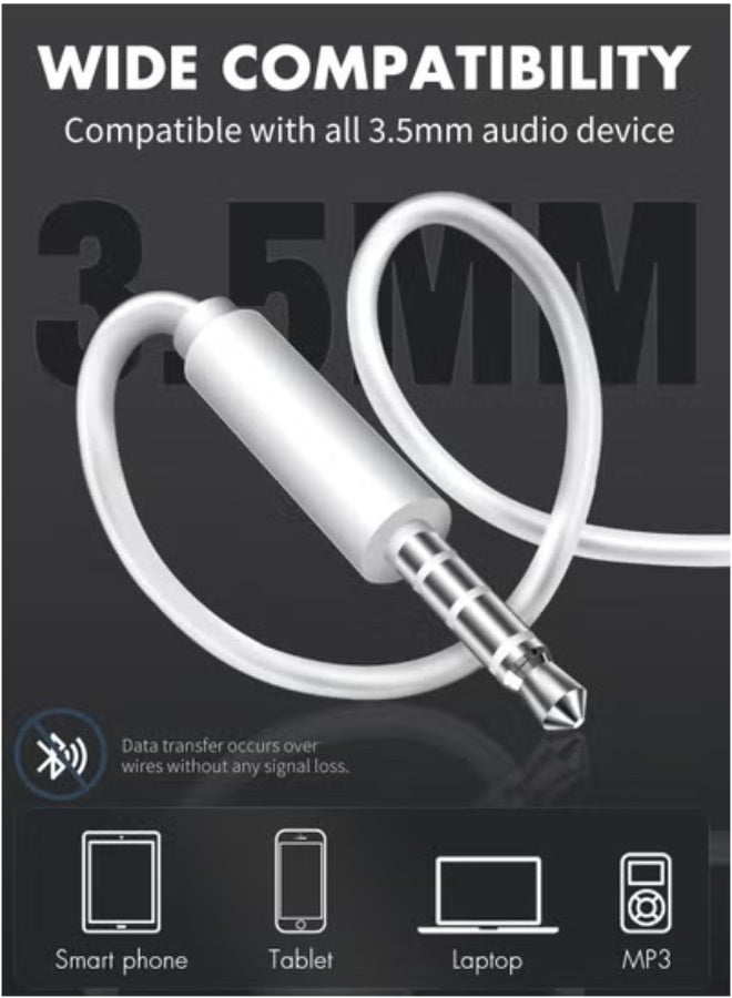 general Wired Earbuds,【Ultra clear calls & no noise】 Headphones Earbuds Wired 3.5mm, in-Ear Earphones with Mic, Compatible with iPhone/iPad/Android/Laptop/PC 【2 Pack - Image 4