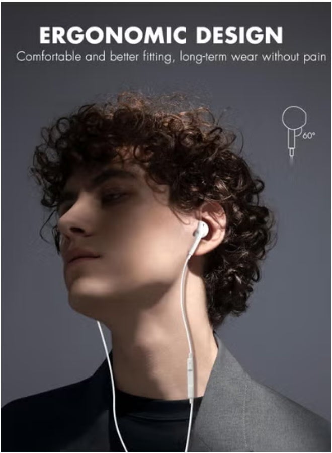 general Wired Earbuds,【Ultra clear calls & no noise】 Headphones Earbuds Wired 3.5mm, in-Ear Earphones with Mic, Compatible with iPhone/iPad/Android/Laptop/PC 【2 Pack - Image 2