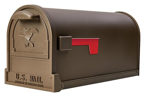 ARCHITECTURAL MAILBOXES Gibraltar Arlington Large Capacity Galvanized Steel Bronze, Post-Mount Mailbox, AR15T000 - Image 1