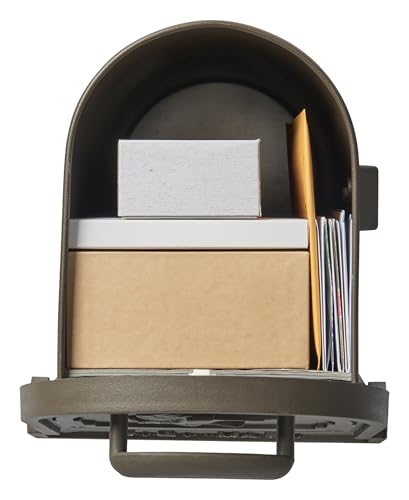 ARCHITECTURAL MAILBOXES Gibraltar Arlington Large Capacity Galvanized Steel Bronze, Post-Mount Mailbox, AR15T000 - Image 3