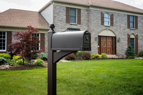ARCHITECTURAL MAILBOXES Gibraltar Arlington Large Capacity Galvanized Steel Bronze, Post-Mount Mailbox, AR15T000 - Image 2