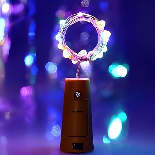 Oblivion Wine Bottle Cork String Light - 2M Cable Length Copper Wire Multicolor, Battery Operated, Decorative Fairy LED Strings Lights for Home Decoration, New Year, Indoor & Outdoor Decoration (1pc) - Image 1