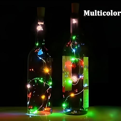 Oblivion Wine Bottle Cork String Light - 2M Cable Length Copper Wire Multicolor, Battery Operated, Decorative Fairy LED Strings Lights for Home Decoration, New Year, Indoor & Outdoor Decoration (1pc) - Image 5
